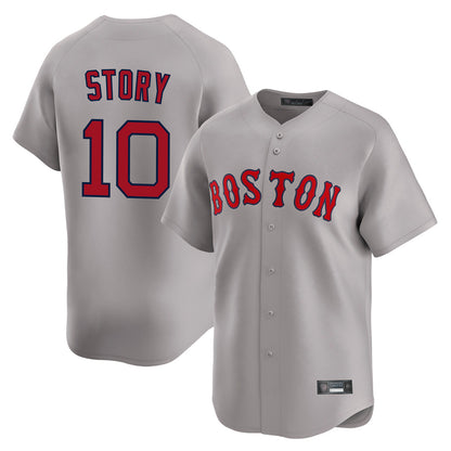 Boston Red Sox #10 Trevor Story Player Gray MIKSHPS Road Limited Home Game Stitched Jerseys1