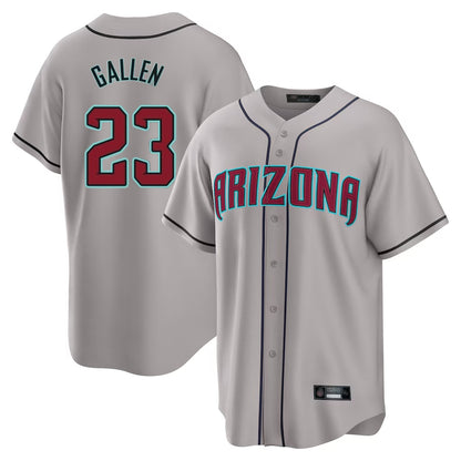 Arizona Diamondbacks #23 Zac Gallen Player Gray MIKSHPS Road Home Game Stitched Jerseys