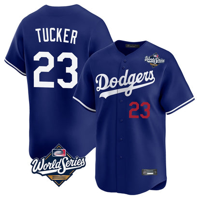 Los Angeles Dodgers #23 Kyle Tucker Player Royal MIKSHPS World Series Limited Home Stitched Jerseys