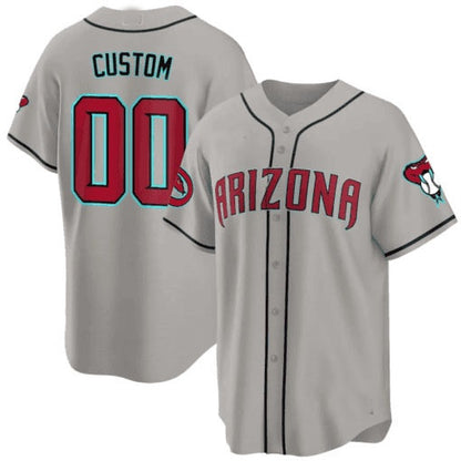 Custom Arizona Diamondbacks 2024 Cool Base Jersey ¨C Gray MIKSHPS