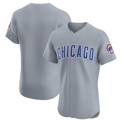 Chicago Cubs Gray MIKSHPS Road Limited Elite Home Game Blank Player Stitched Jerseys