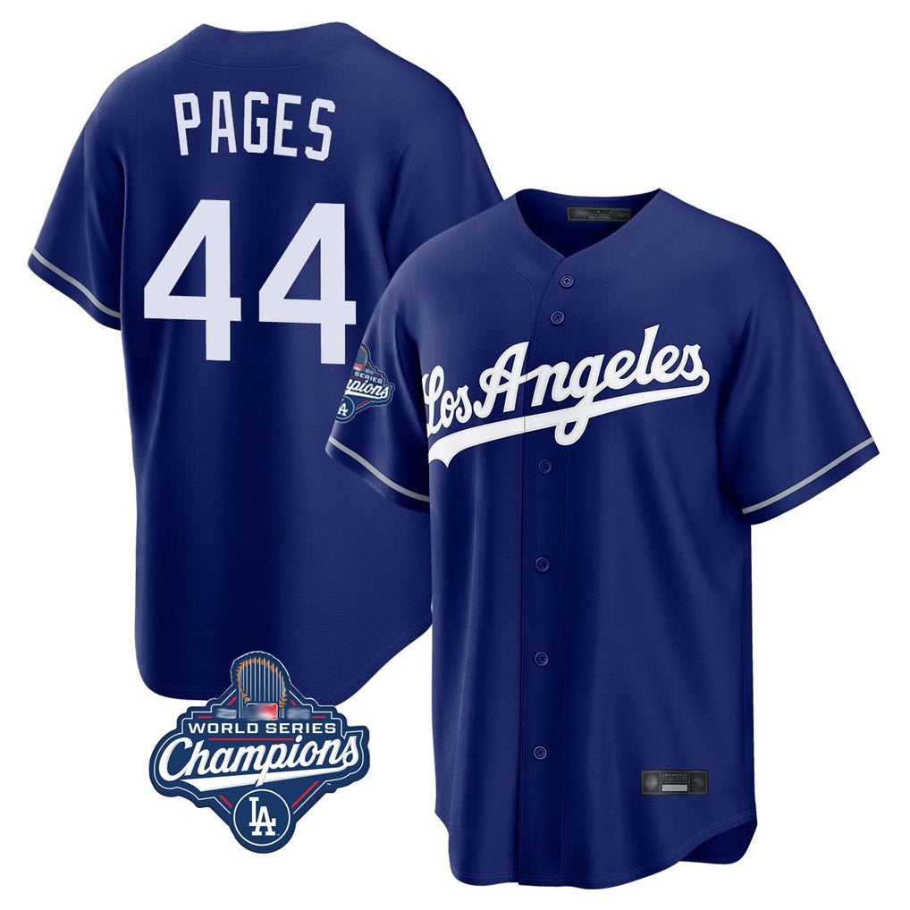 Los Angeles Dodgers #44 Andy Pages Player Royal MIKSHPS World Series Meet Game Stitched Jerseys