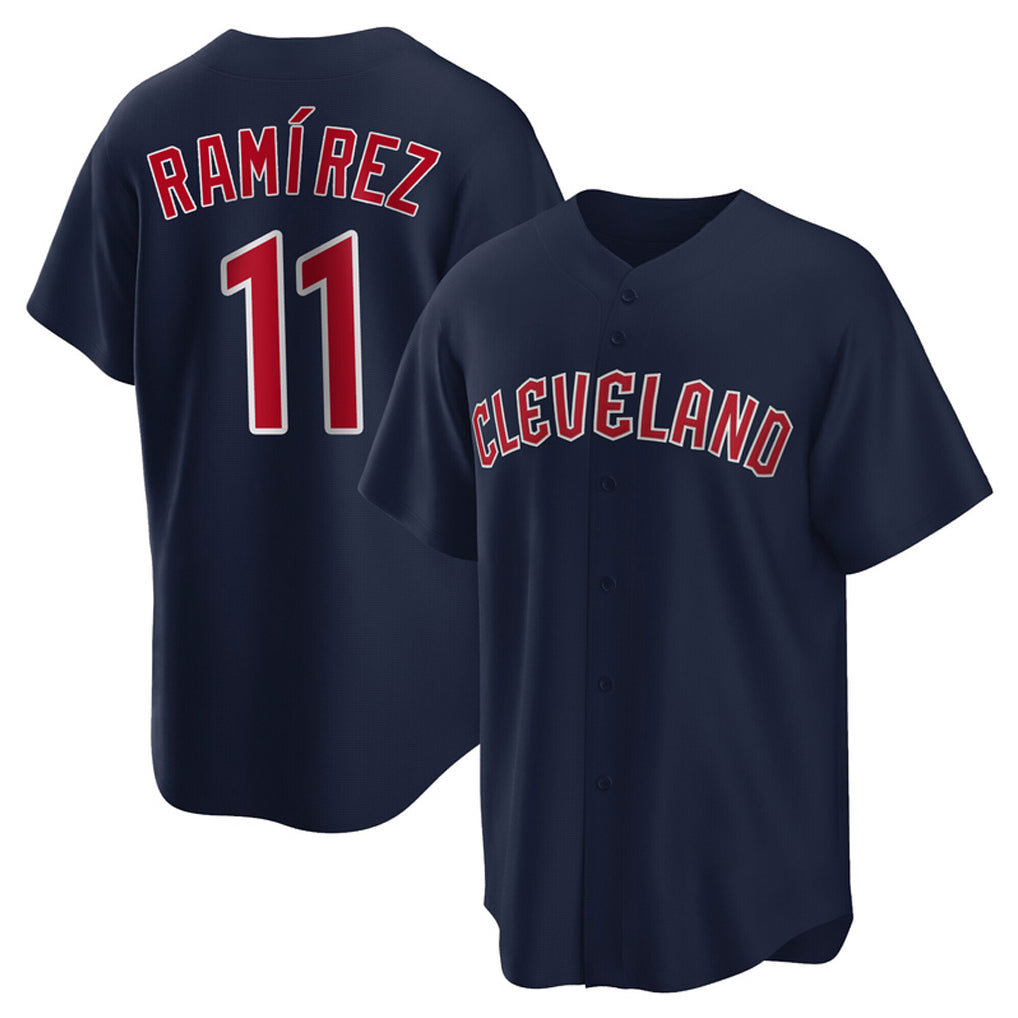 Cleveland Guardians #11 Jose Ramirez Player Navy MIKSHPS Game Home Stitched Jerseys