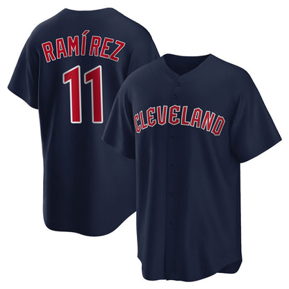 Cleveland Guardians #11 Jose Ramirez Player Navy MIKSHPS Game Home Stitched Jerseys