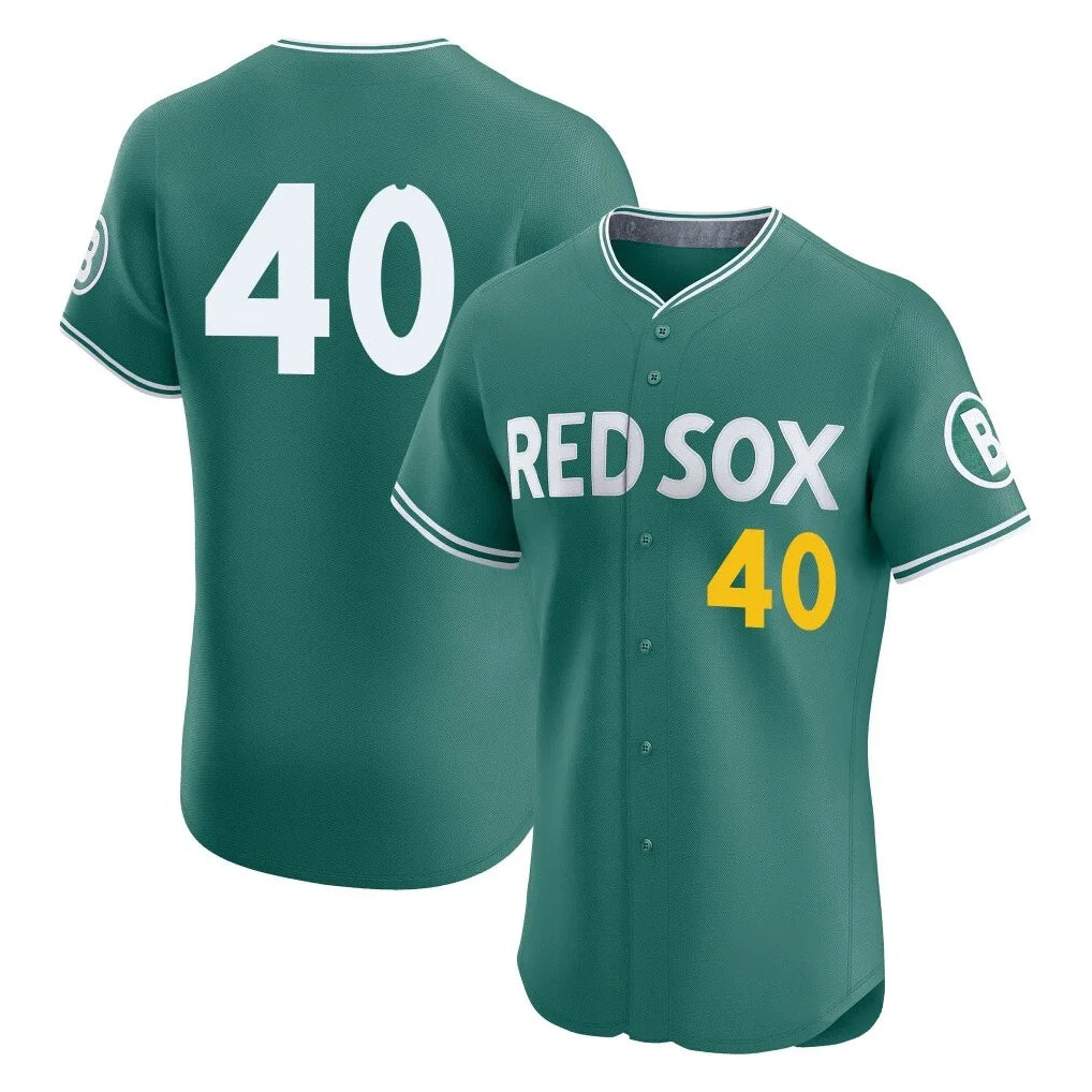Boston Red Sox #40 Willson Contreras Player Green MIKSHPS City Connect Limited Elite Home Game Stitched Jerseys1
