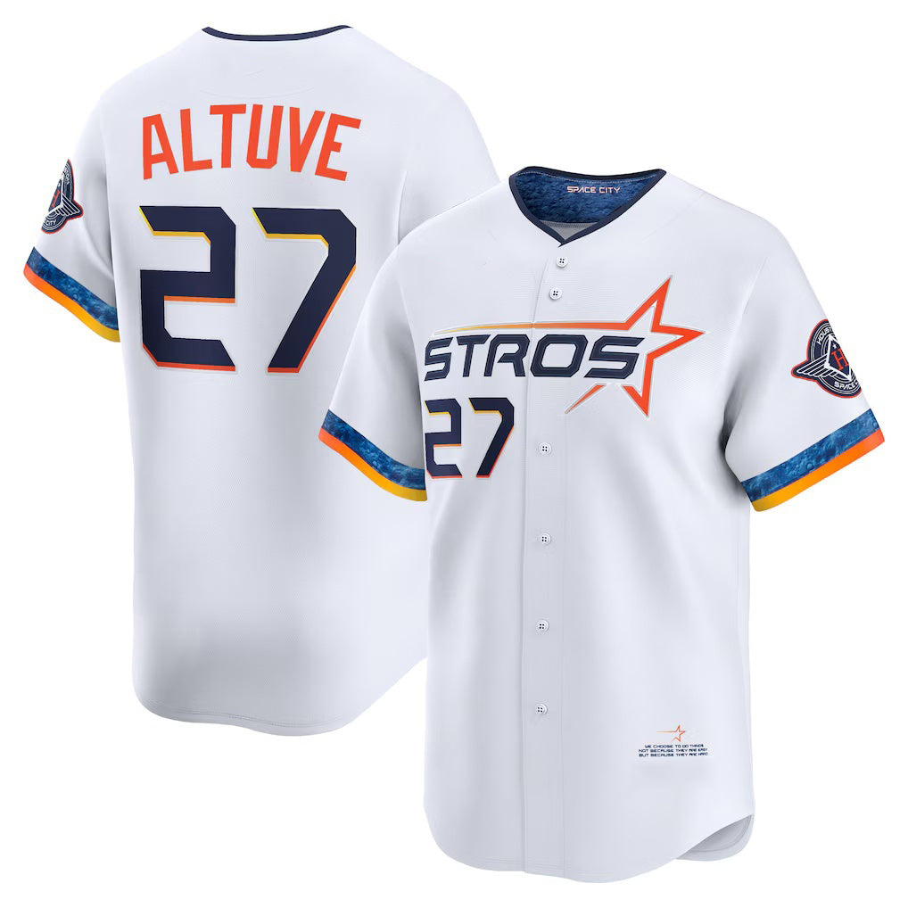 Houston Astros #27 Jose Altuve White MIKSHPS 2025 City Connect Limited Player Jersey