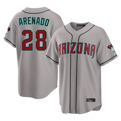 Arizona Diamondbacks #28 Nolan Arenado Player Gray MIKSHPS Road Home Game Stitched Jerseys