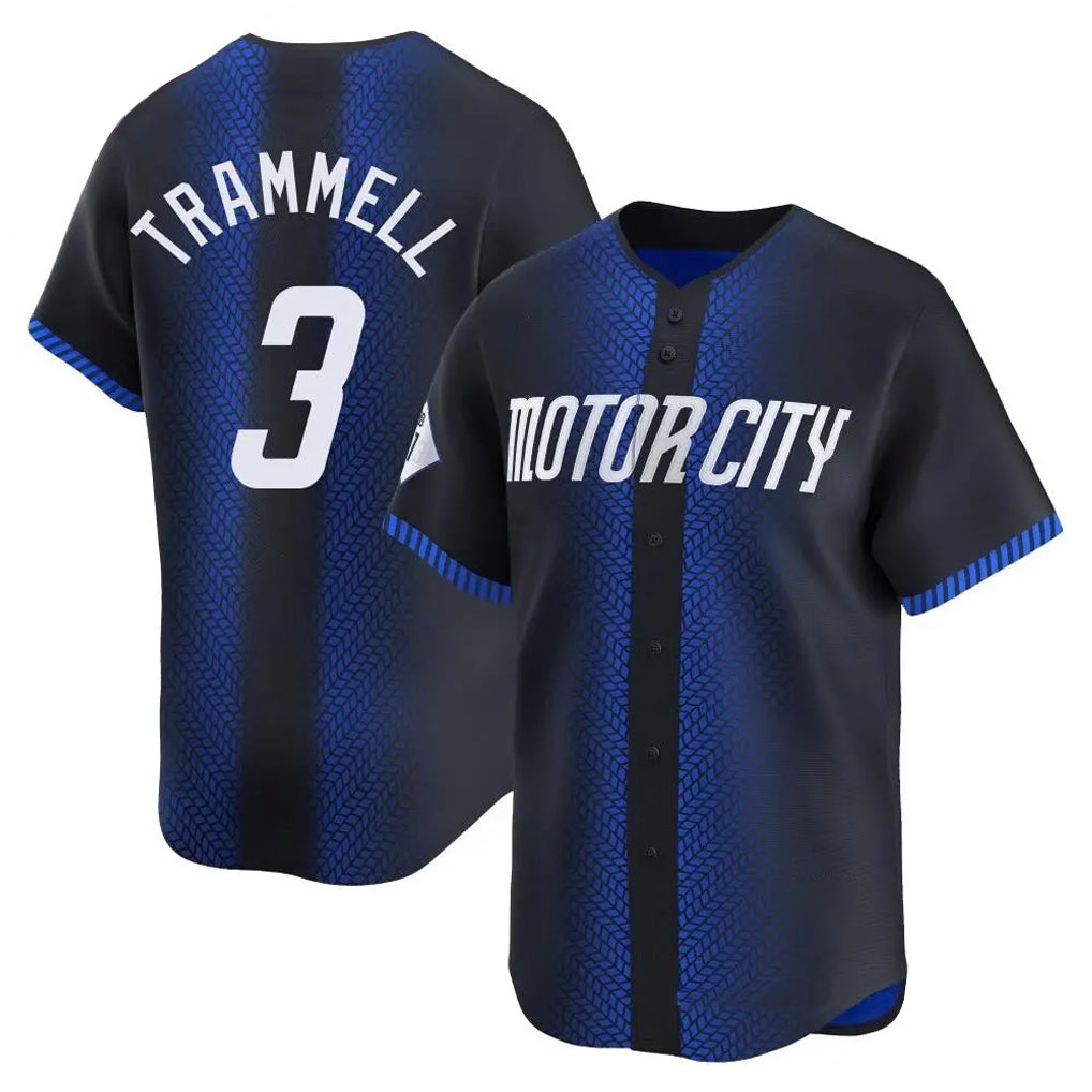 Detroit Tigers #3 Alan Trammell Player Navy MIKSHPS City Connect Home Limited Stitched Jerseys