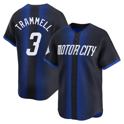 Detroit Tigers #3 Alan Trammell Player Navy MIKSHPS City Connect Home Limited Stitched Jerseys