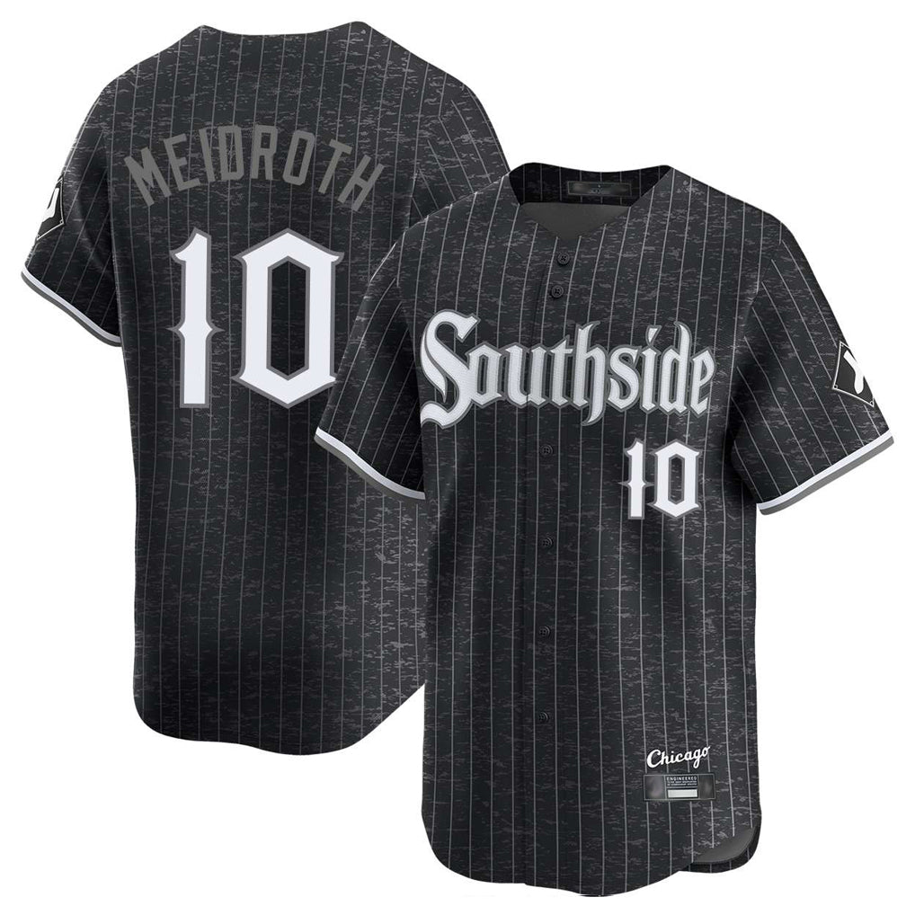 Chicago White Sox #10 Chase Meidroth Player Black MIKSHPS City Connect Limited Home Stitched Jerseys