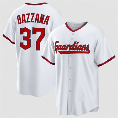 Cleveland Guardians #37 Travis Bazzana White MIKSHPS Home Limited Stitched Jersey