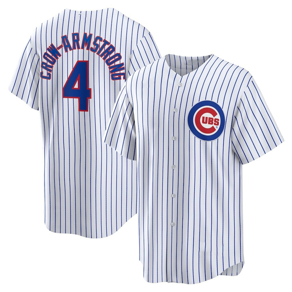 Chicago Cubs #4 Pete Crow-Armstrong White MIKSHPS Home Replica Jersey