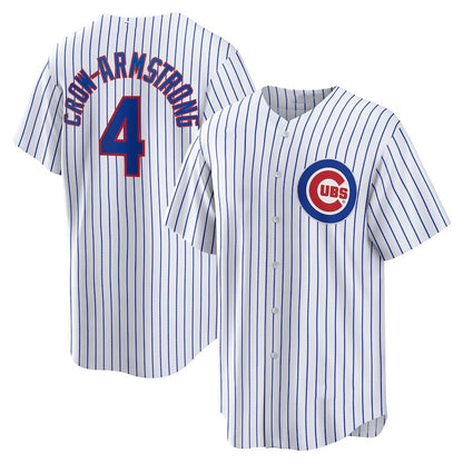 Chicago Cubs #4 Pete Crow-Armstrong White MIKSHPS Home Replica Jersey