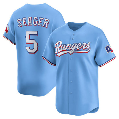 Texas Rangers #5 Corey Seager Light Blue MIKSHPS Alternate Limited Player Jersey