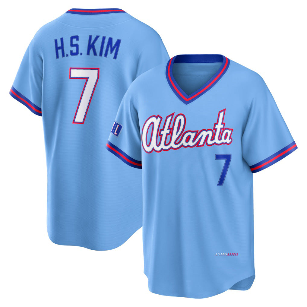 Atlanta Braves #7 Ha-Seong Kim Powder Blue MIKSHPS 2026 City Connect Stadium Jersey