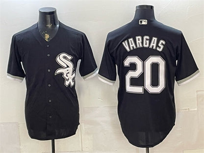 Chicago White Sox #20 Miguel Vargas Black MIKSHPS Stitched Jersey