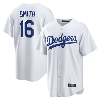 Los Angeles Dodgers #16 Will Smith Player White MIKSHPS Game Home Stitched Jerseys