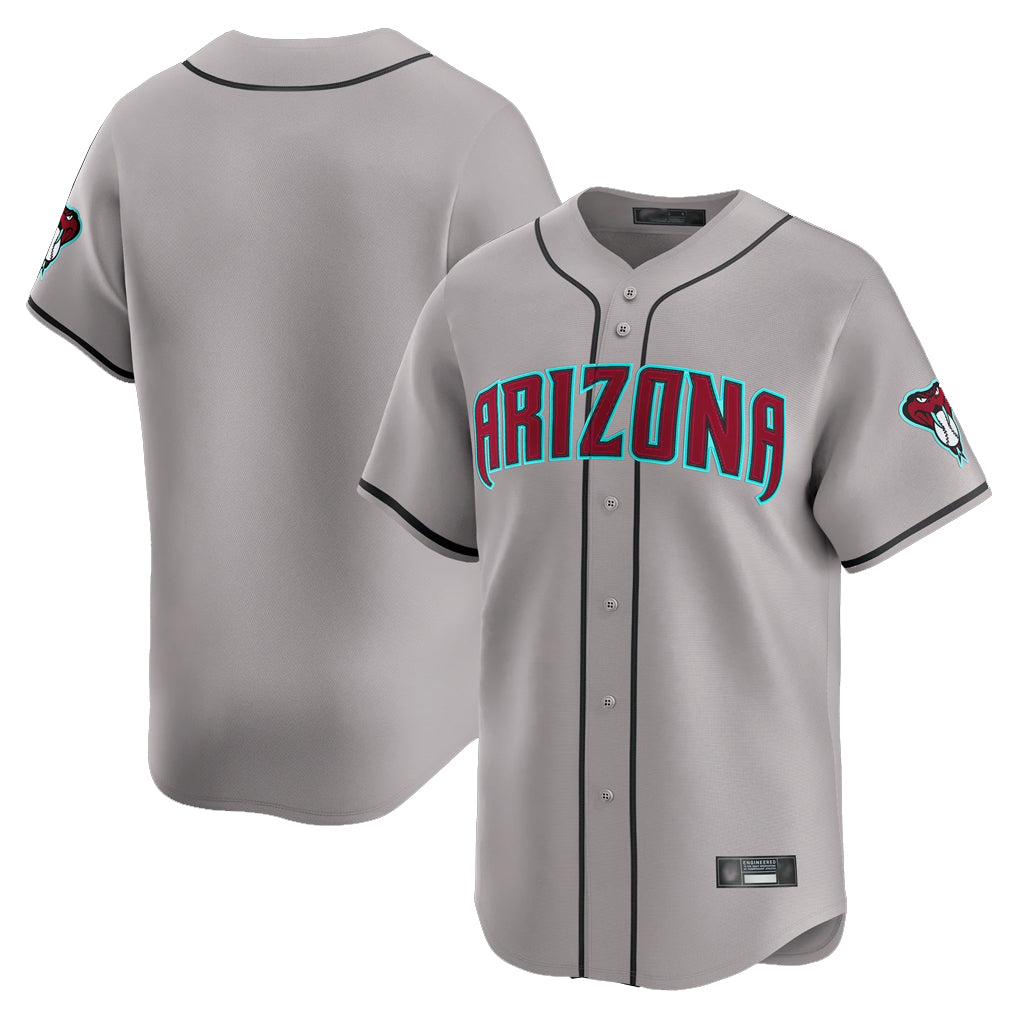 Arizona Diamondbacks Gray MIKSHPS Road Limited Home Game Blank Player Stitched Jerseys