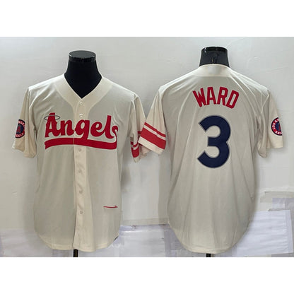 Los Angeles Angels #3 Taylor Ward Cream MIKSHPS 2022 City Connect Cool Base Stitched Jersey