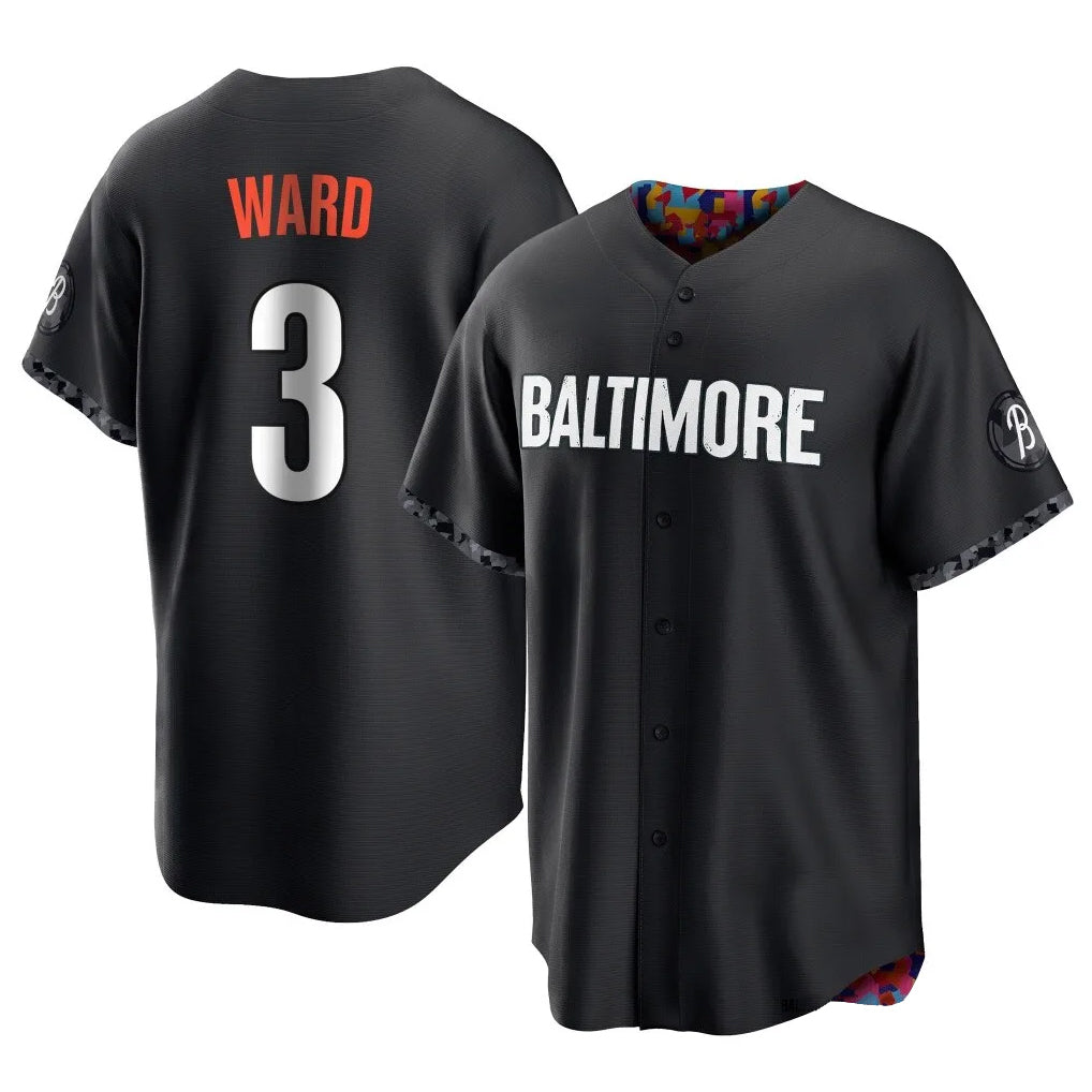 Baltimore Orioles #3 Taylor Ward Player Black MIKSHPS City Connect Home Game Stitched Jerseys