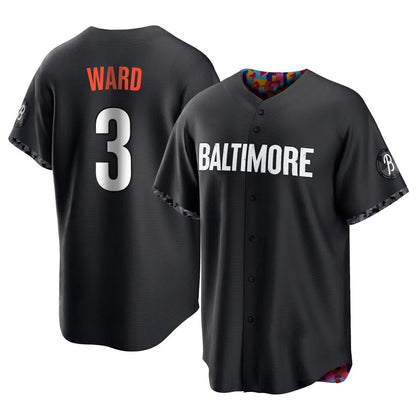 Baltimore Orioles #3 Taylor Ward Player Black MIKSHPS City Connect Home Game Stitched Jerseys