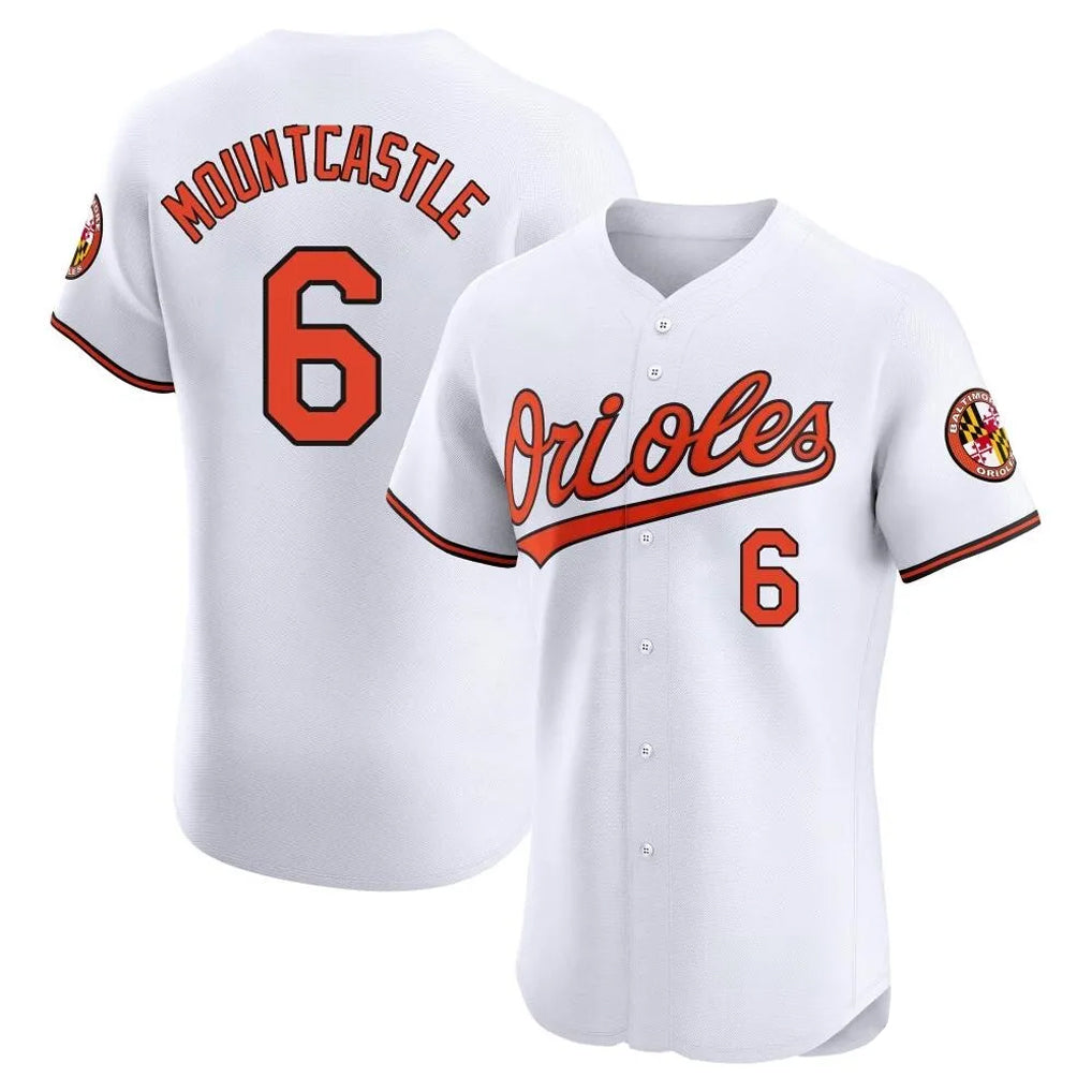 Baltimore Orioles #6 Ryan Mountcastle Player White MIKSHPS Limited Elite Home Game Stitched Jerseys
