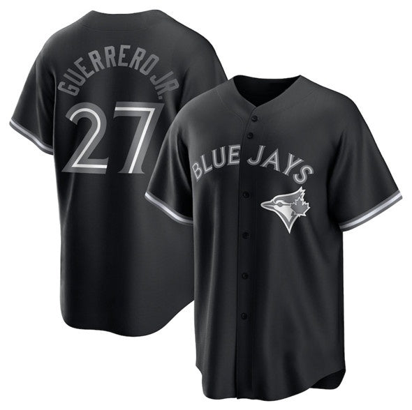 Toronto Blue Jays #27 Vladimir Guerrero Jr. Black MIKSHPS Lights Out Limited Stitched Jersey