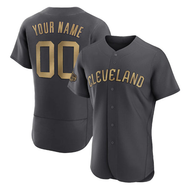 Custom Cleveland Guardians Active Player Gray MIKSHPS Alternate Limited Stitched Jersey