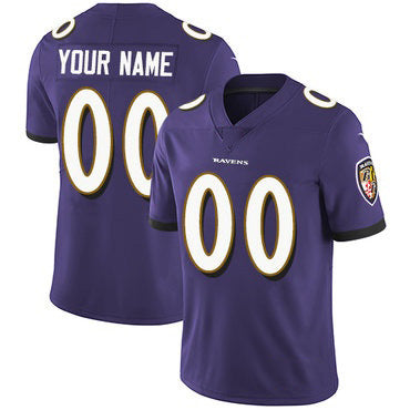 Custom B.Ravens Purple MIKSHPS Vapor Untouchable Player Limited Jersey