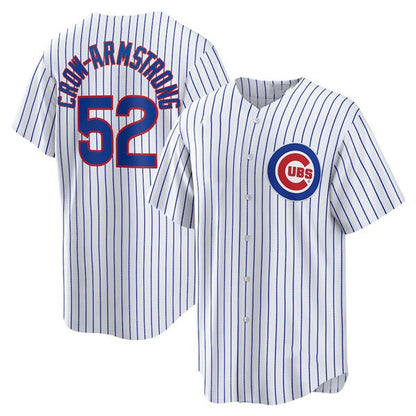 Chicago Cubs #52 Pete Crow-Armstrong White MIKSHPS 2024 Cool Base Stitched Jersey