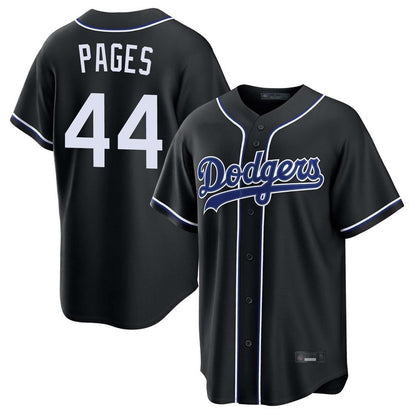 Los Angeles Dodgers #44 Andy Pages Player Black MIKSHPS Carbon Limited Home Stitched Jerseys
