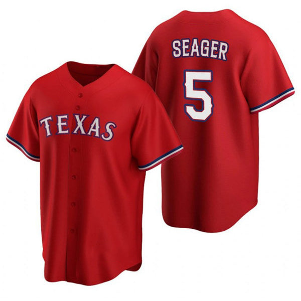 Texas Rangers #5 Corey Seager Red MIKSHPS Cool Base Stitched Jersey