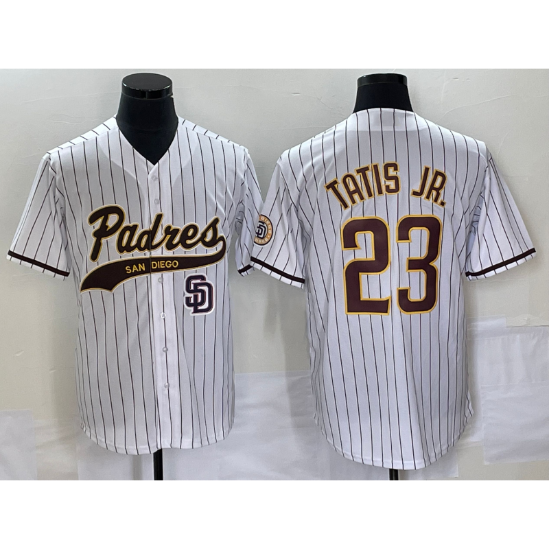 San Diego Padres #23 Fernando Tatis Jr White MIKSHPS NEW 2023 Cool Base Stitched Jersey
