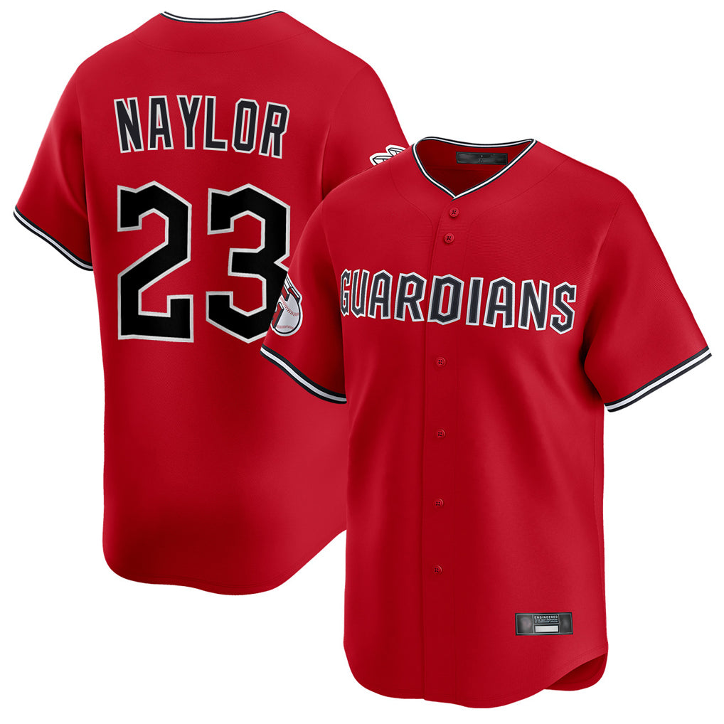Cleveland Guardians #23 Bo Naylor Player Red MIKSHPS Limited Home Stitched Jerseys