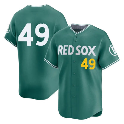 Boston Red Sox #49 Tim Wakefield Player Green MIKSHPS City Connect Limited Home Game Stitched Jerseys1