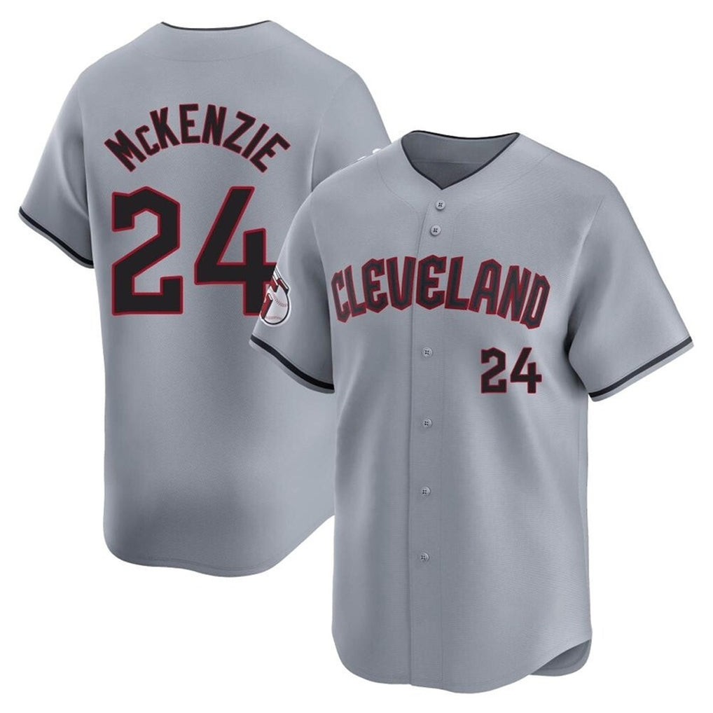 Cleveland Guardians #24 Triston McKenzie Player Gray MIKSHPS Road Limited Home Stitched Jerseys
