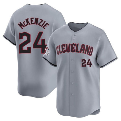 Cleveland Guardians #24 Triston McKenzie Player Gray MIKSHPS Road Limited Home Stitched Jerseys