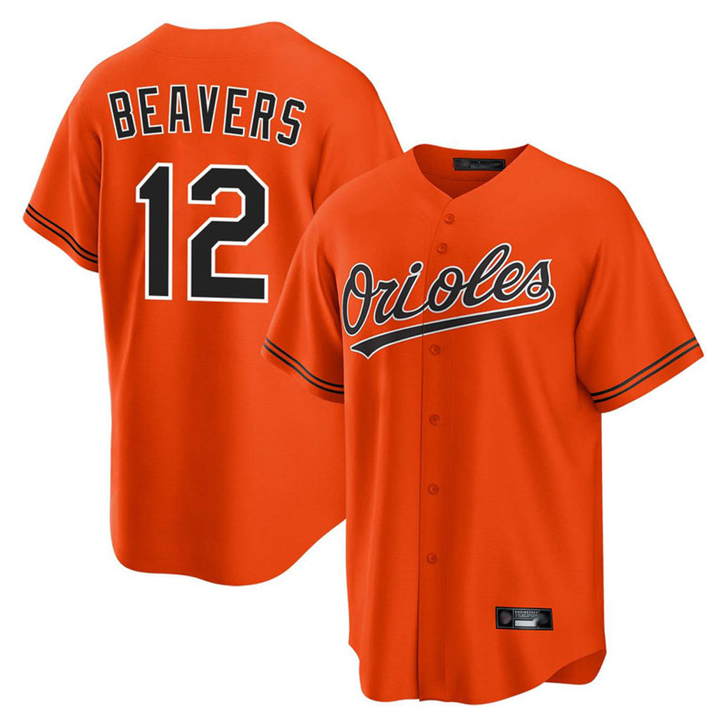 Baltimore Orioles #12 Dylan Beavers Player Orange MIKSHPS Home Game Stitched Jerseys