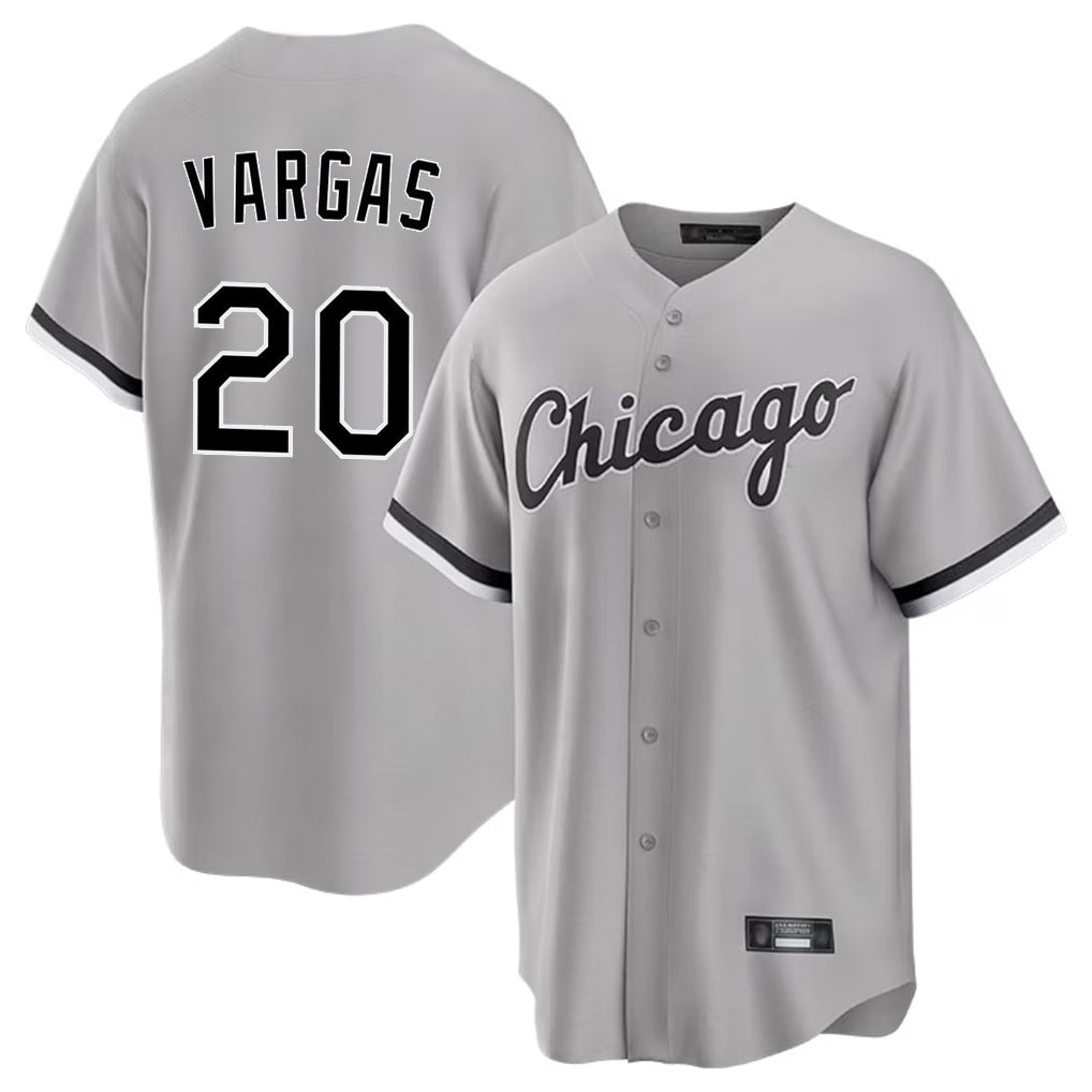 Chicago White Sox #20 Miguel Vargas Player Gray MIKSHPS Home Game Stitched Jerseys