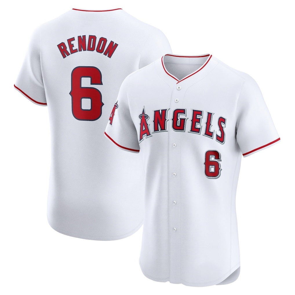Los Angeles Angels #6 Anthony Rendon White MIKSHPS Home Elite Player Jersey