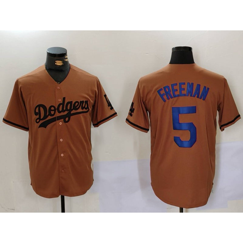 Los Angeles Dodgers #5 Freddie Freeman Olive MIKSHPS Cool Base Limited Stitched Jersey