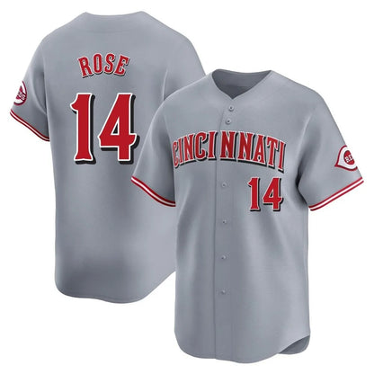 Cincinnati Reds #14 Pete Rose Player Gray MIKSHPS Home Limited Stitched Jerseys