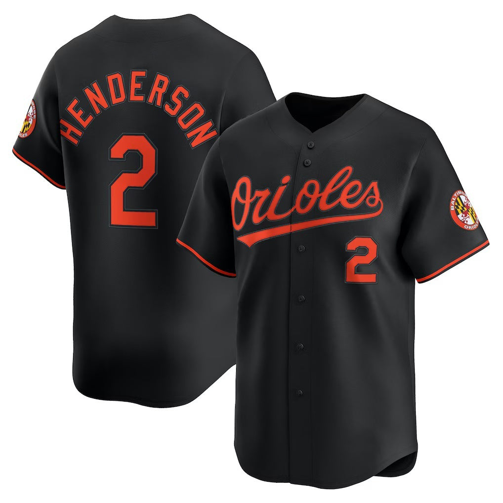 Baltimore Orioles #2 Gunnar Henderson Black MIKSHPS Alternate Limited Player Jersey