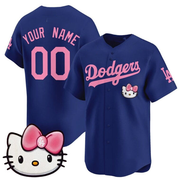 Custom Los Angeles Dodgers ACTIVE PLAYER Royal MIKSHPS 2025 Hello Kitty Vapor Premier Limited Stitched Jersey