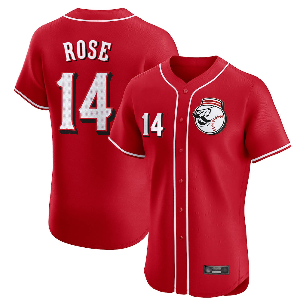 Cincinnati Reds #14 Pete Rose Player Red MIKSHPS Limited Elite Home Game Stitched Jerseys