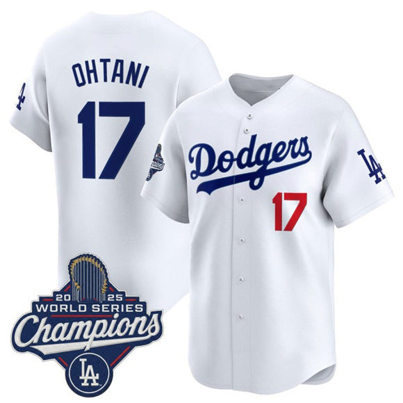 Los Angeles Dodgers #17 Shohei Ohtani White MIKSHPS 2025 Champions Stitched Jersey