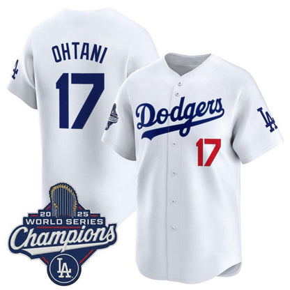 Los Angeles Dodgers #17 Shohei Ohtani White MIKSHPS 2025 Champions Stitched Jersey