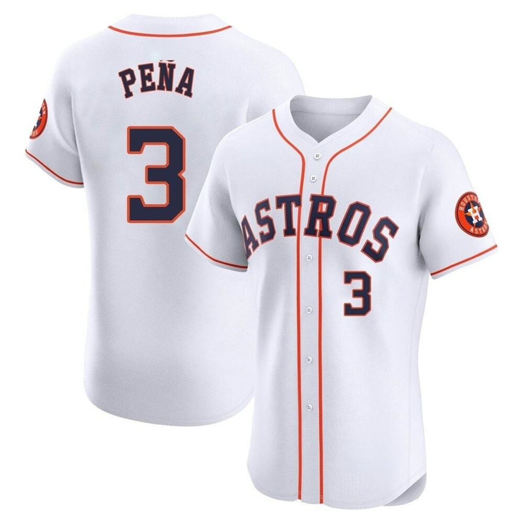Houston Astros #3 Jeremy Pena Player White MIKSHPS Limited Elite Home Stitched Jerseys
