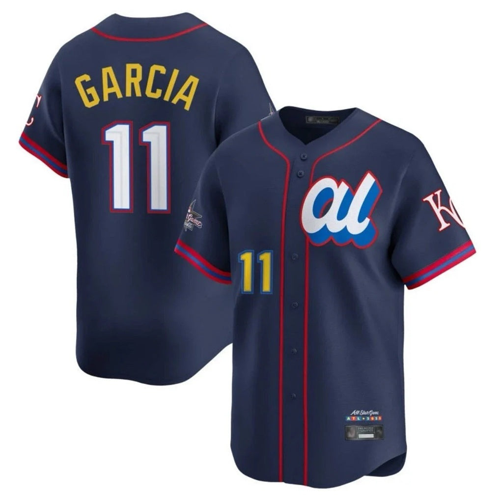 Kansas City Royals #11 Maikel Garcia Player Navy MIKSHPS Limited American League All-Star Edition Stitched Jerseys