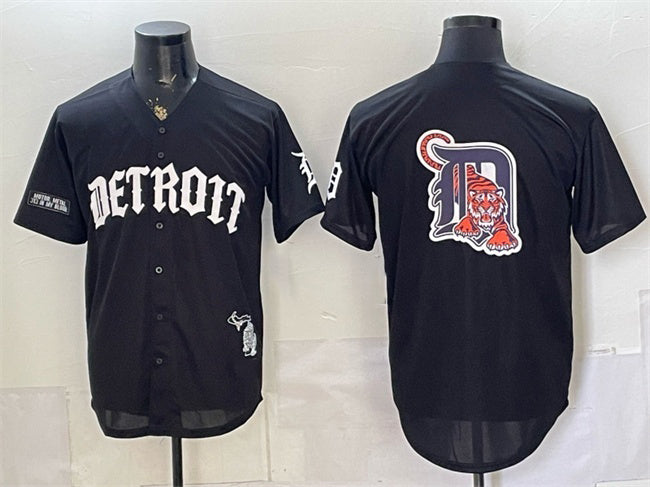 Detroit Tigers Team Big Logo 2026 Black MIKSHPS 'Motor Gothic Edition' Vapor Premier Limited Stitched Jersey